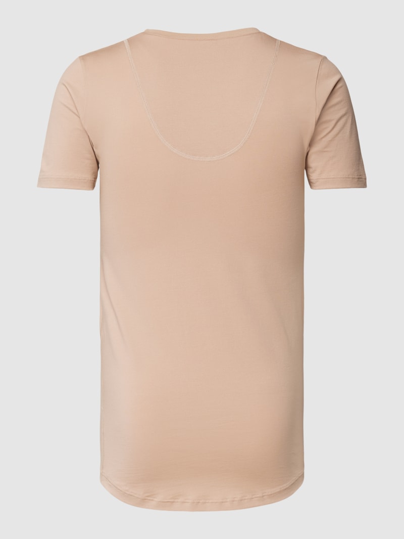 T-Shirt mit Rundhalsausschnitt in beige
