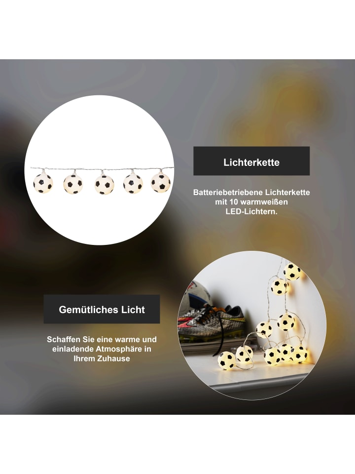 STAR Trading LED Lichterkette ,Funlight' Fussball Motiv, Batterie, Timer, 135cm günstig kaufen onesize