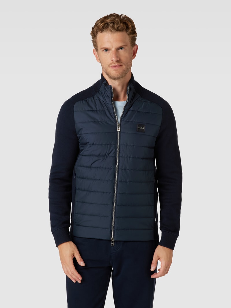 Strickjacke mit Zweiwege-Reißverschluss Modell 'Medesimo' in marineblau