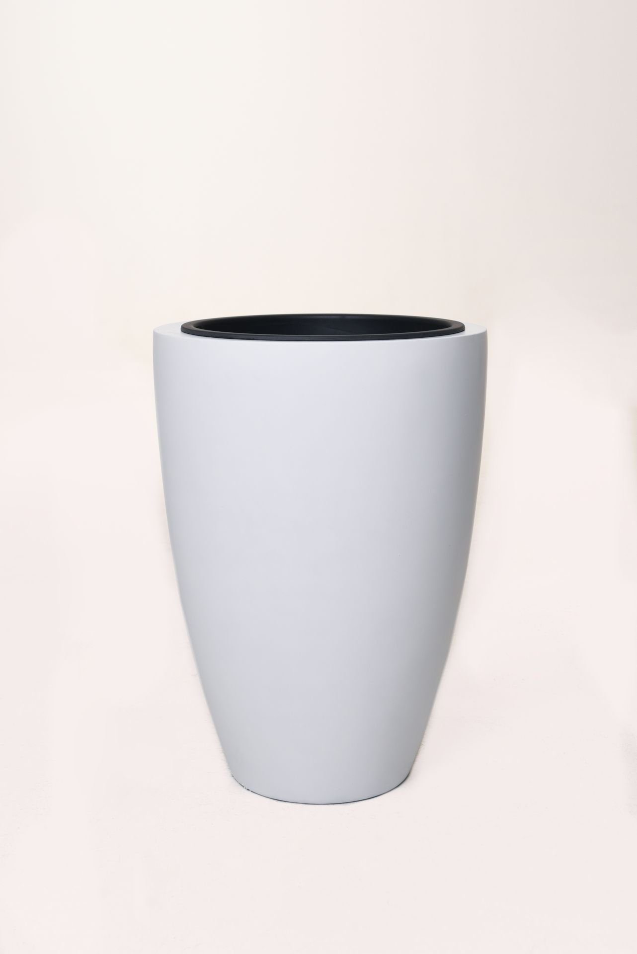 VIVANNO Pflanzkübel Pflanzkübel Pflanzgefäß Blumenkübel Fiberglas OPALA weiß matt - 40x55
