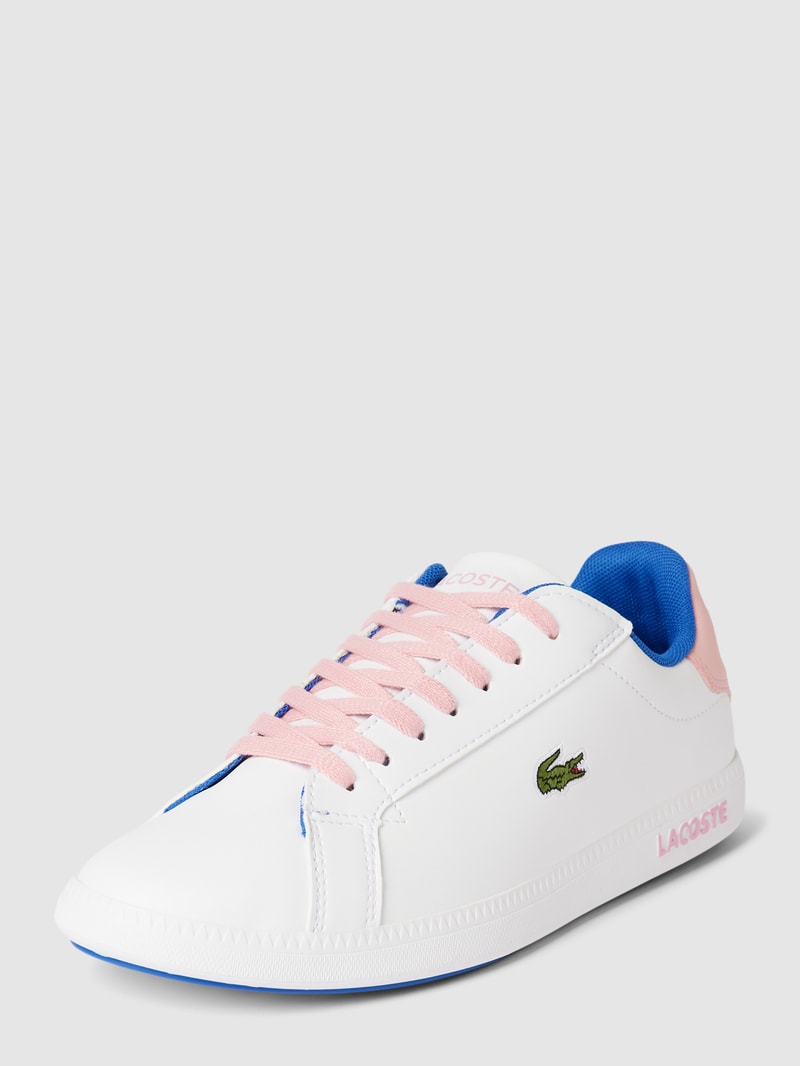 Sneaker mit Logo-Stickerei in weiß