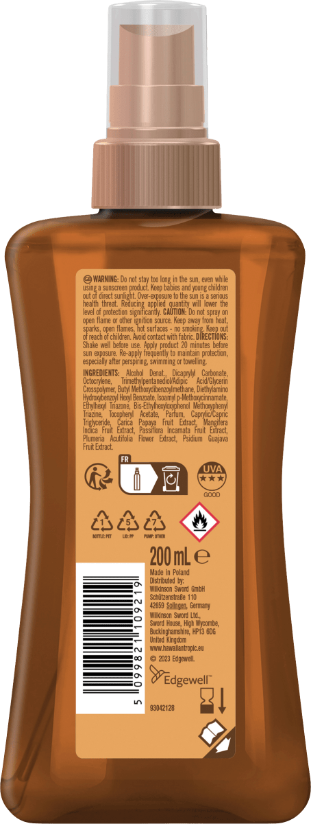 Sonnenöl Spray mit Kokosnuss & Arganöl, LSF 30, 200 ml
