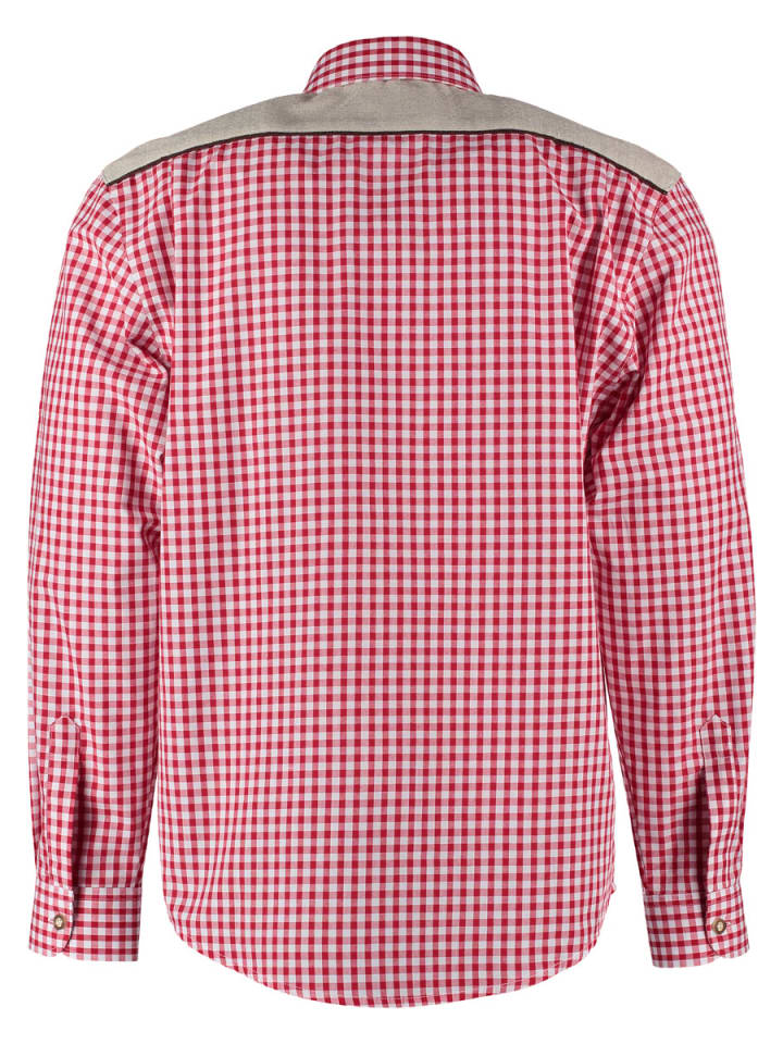 OS-Trachten Trachtenhemd Draker in mittelrot günstig kaufen