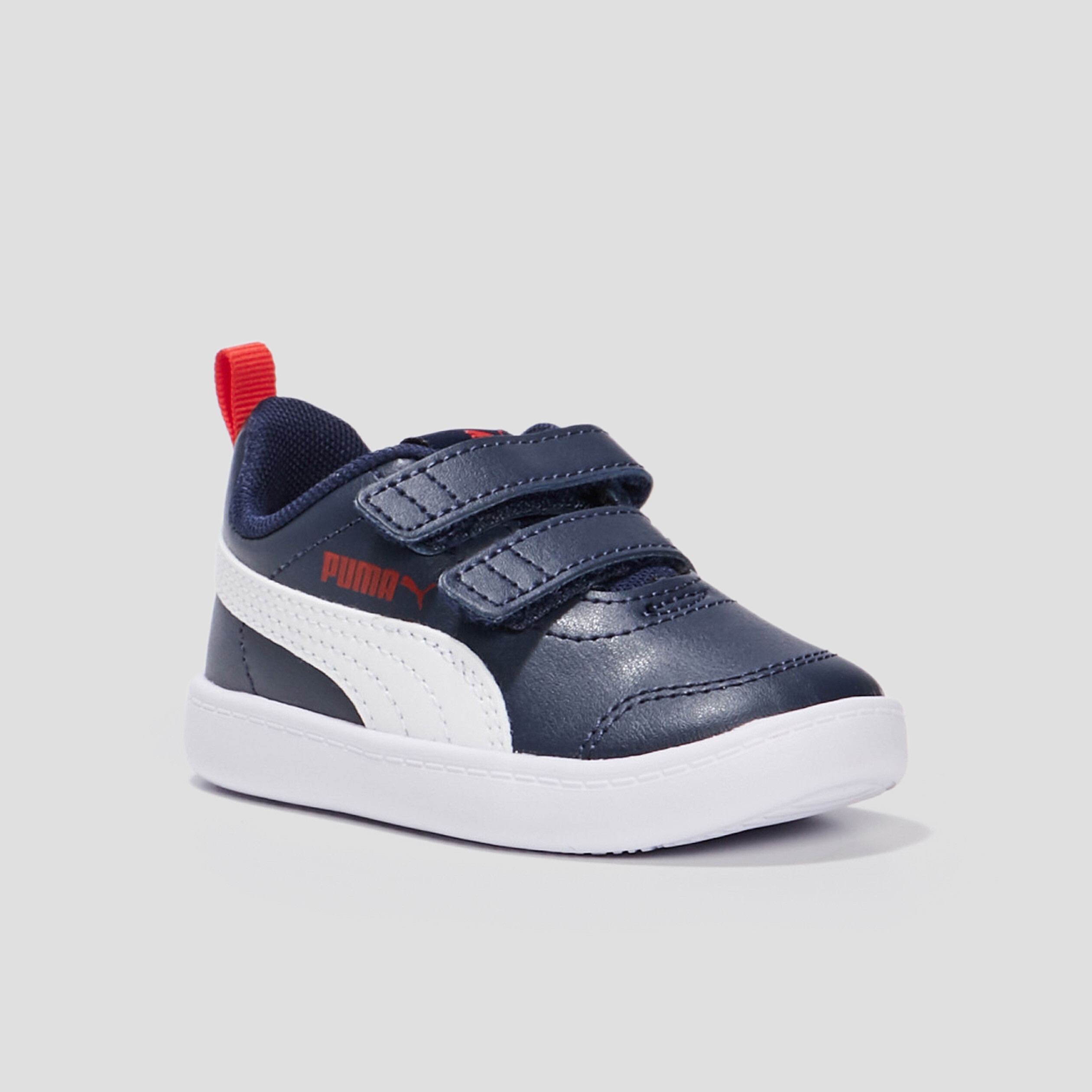 Tennis à scratchs Puma Courtflex bleu marine bébé garçon | La Halle