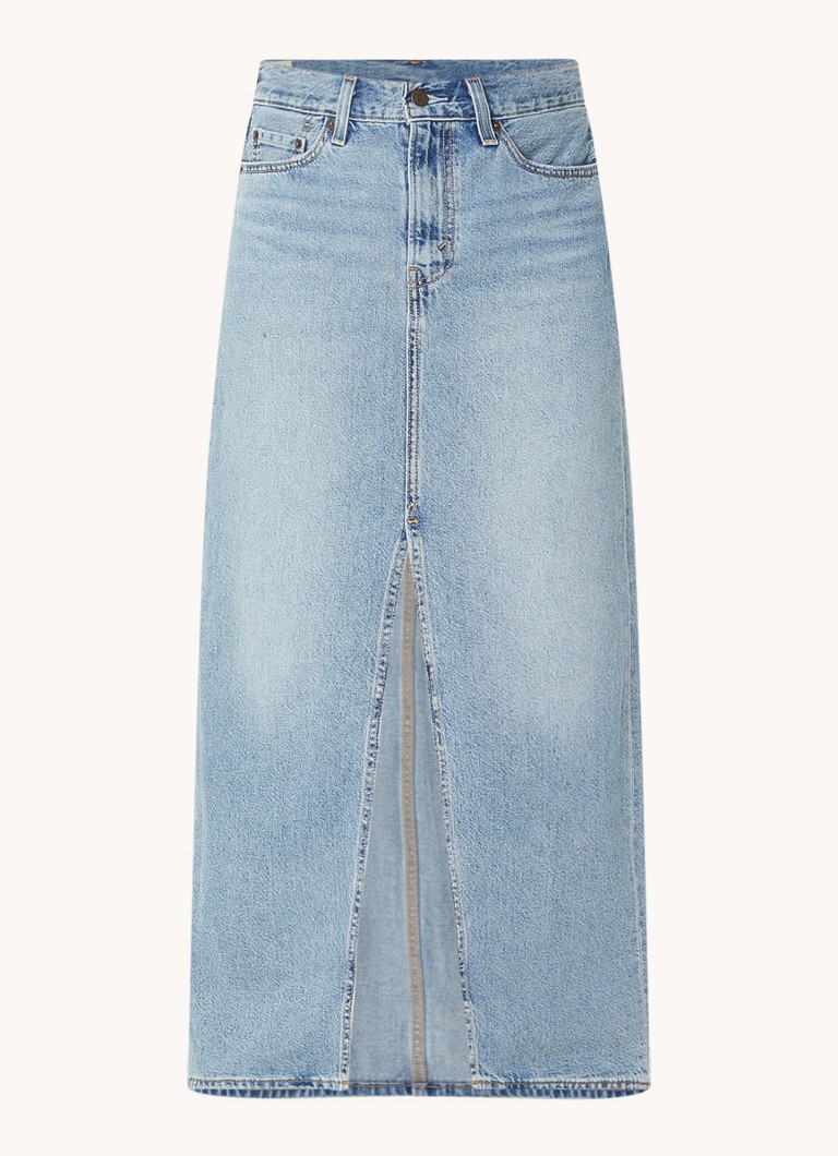 gonna lunga in denim Levi's con spacco