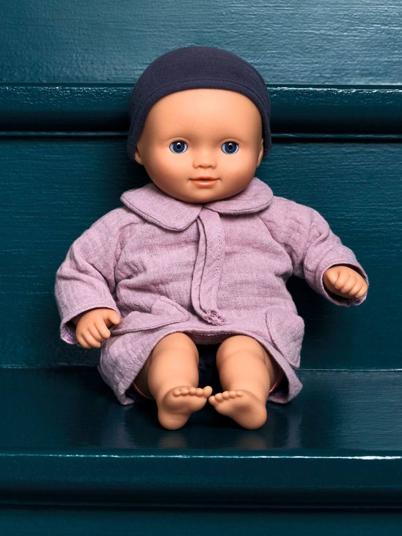 Djeco Babypuppe POMEA DJECO, Schlafaugen - gelb
