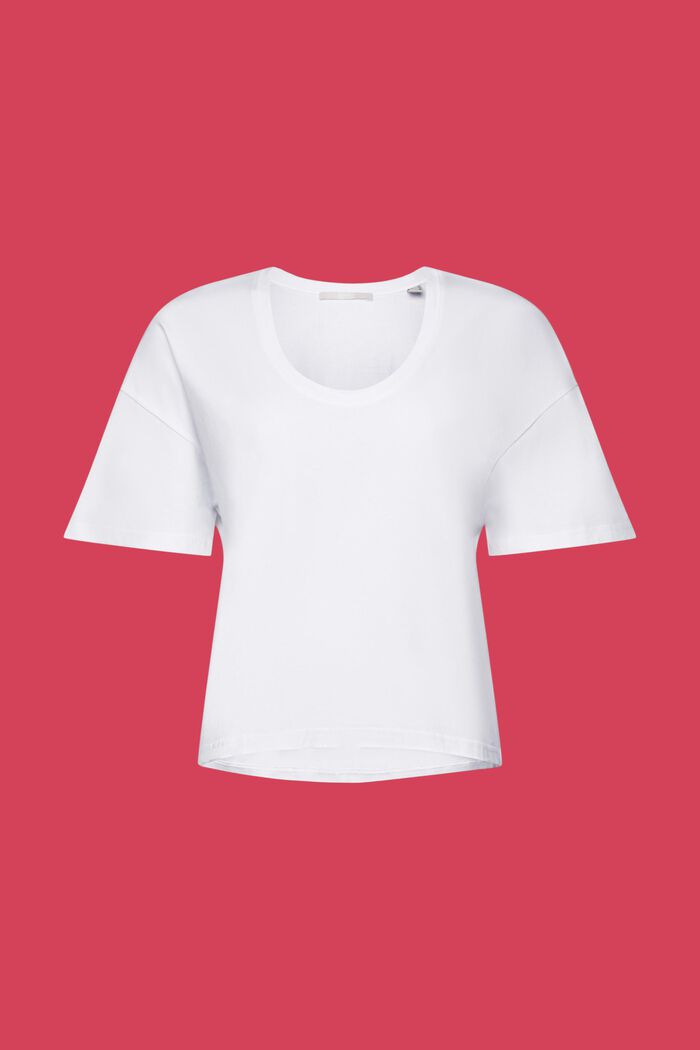 Oversize Cropped-T-Shirt, 100 % Baumwolle