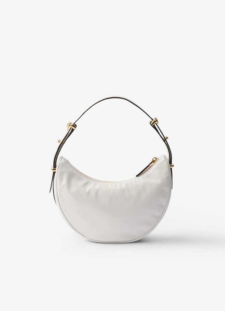 Prada Arqué patent leather shoulder bag