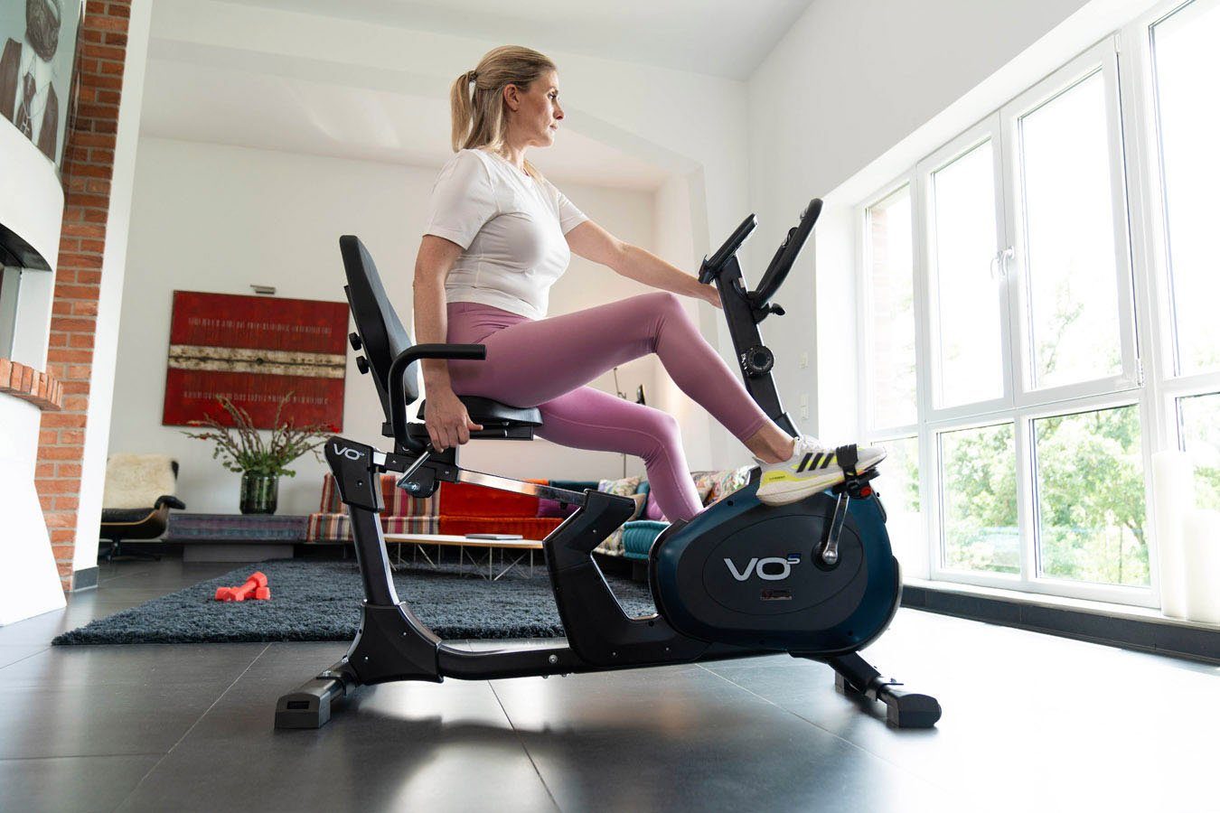 Schmidt Sportsworld Heimtrainer Liegerad Elite VO5, Lendenwirbelsäulestütze