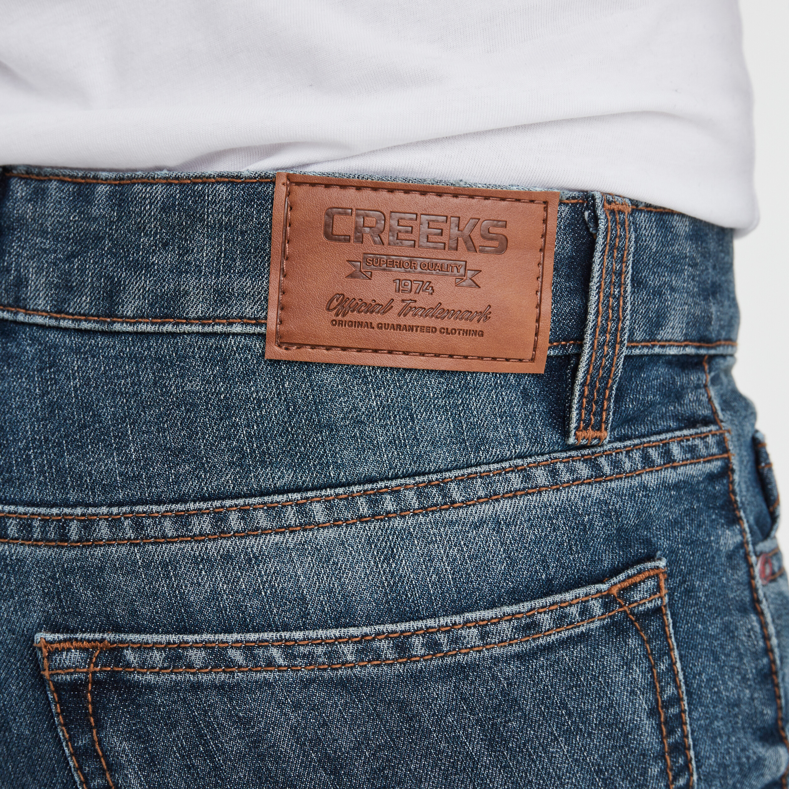 Jeans straight 5 poches Creeks denim double stone homme | La Halle