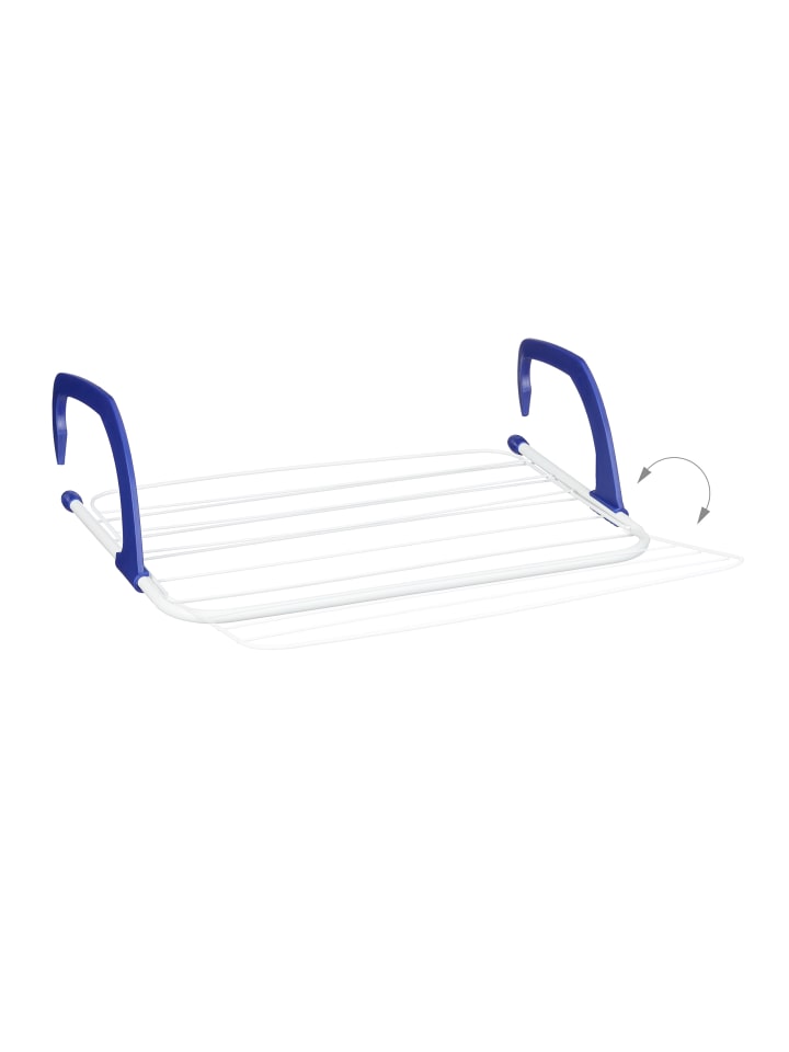 relaxdays Hängetrockner in Weiß/ Blau - (B)51 x (H)15,5 x (T)73 cm günstig kaufen onesize