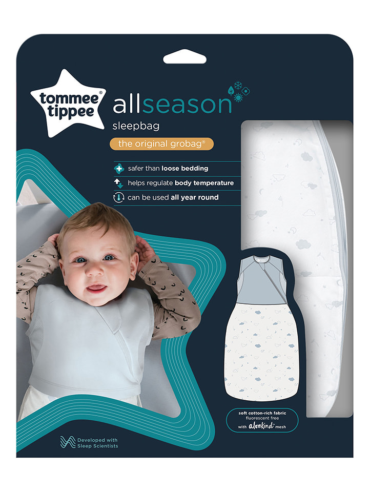 tommee tippee Babyschlafsack in Weiß/ Hellblau - 2,5 TOG günstig kaufen