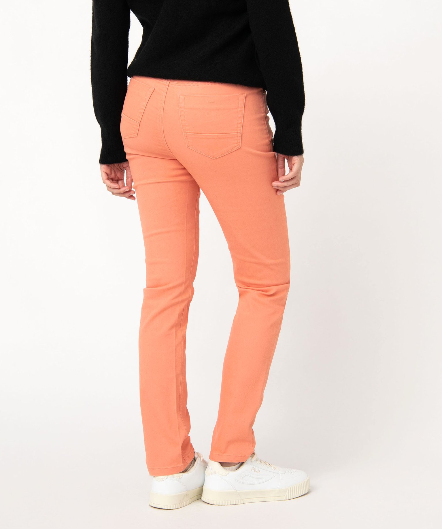 Pantalon femme coupe Regular taille normale orange | GEMO