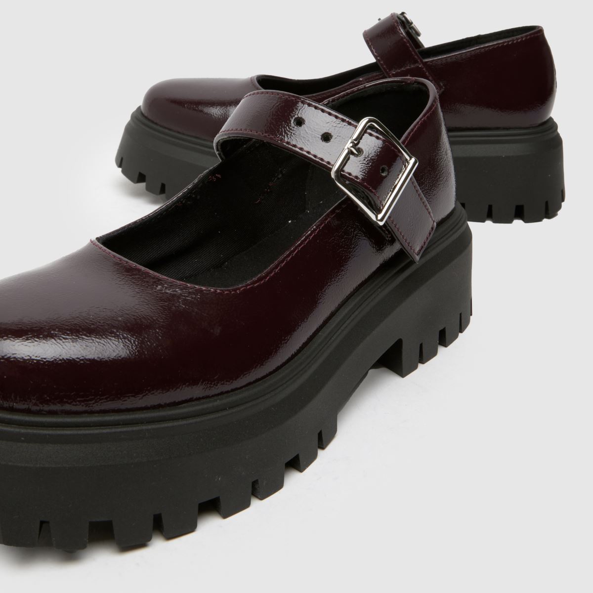 Schuh Lash – Chunky Mary Jane-skor i vinröd