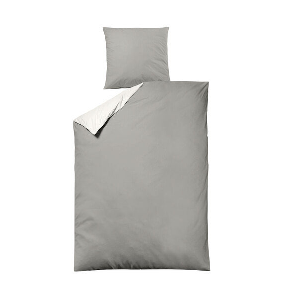 Bettwäsche Luxus Satin, 155 x 220 cm, silber