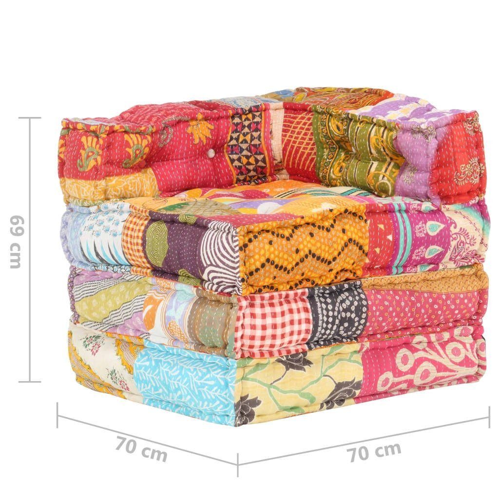 Klappmatratze 297477, möbelando, 69 cm hoch, (LxBxH: 70x70x69 cm), aus Baumwolle in Mehrfarbig