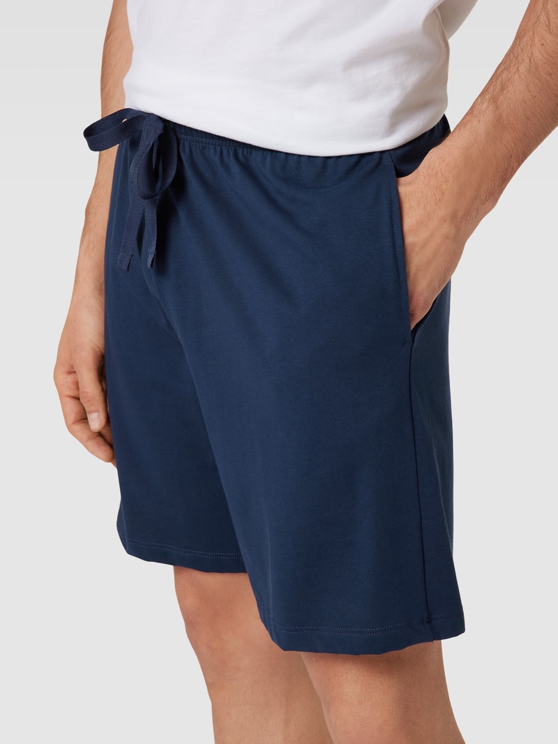 Pyjama-Shorts mit elastischem Bund in dunkelblau