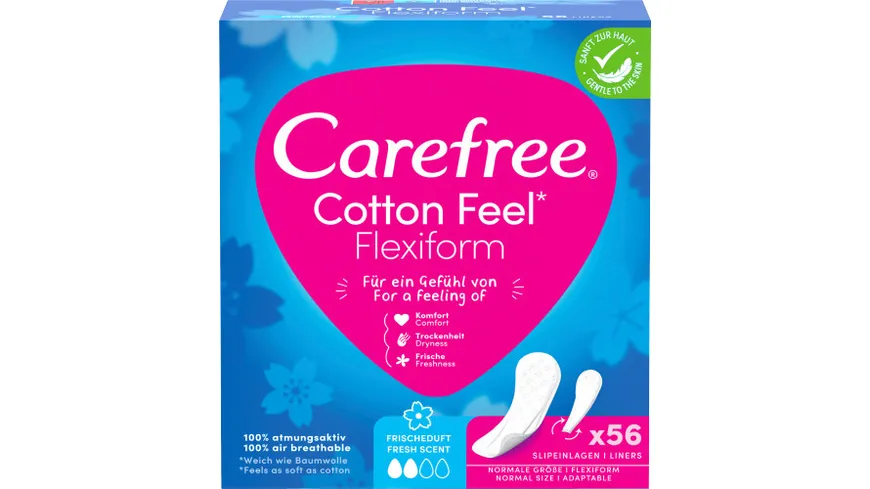 Carefree Slipeinlagen Cotton Feel Flexiform
