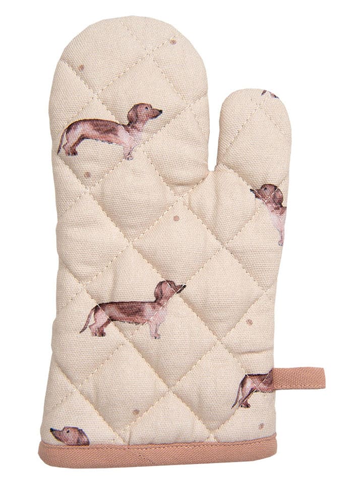 Clayre & Eef Ofenhandschuh in Beige - (B)12 x (H)21 cm günstig kaufen onesize