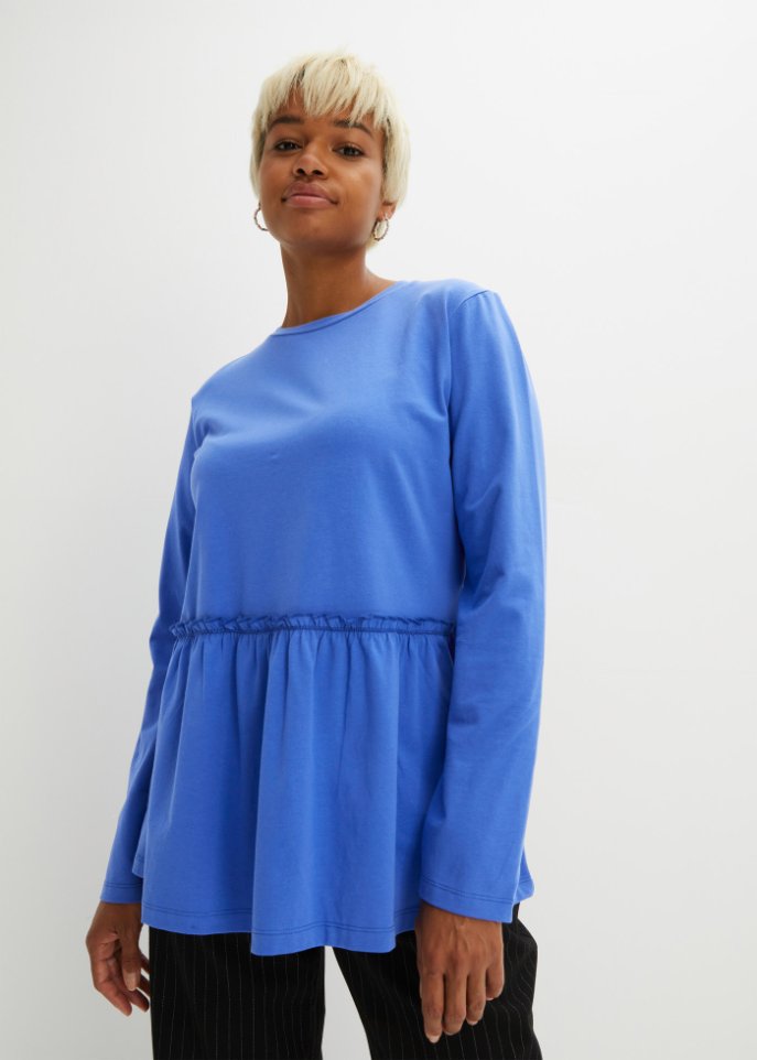 Langarmshirt mit Schößchen