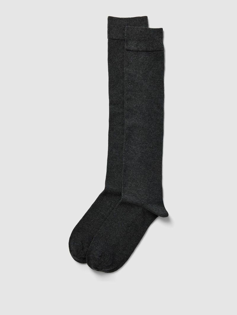 Socken mit hohem Schaft im 2er-Pack in anthrazit meliert