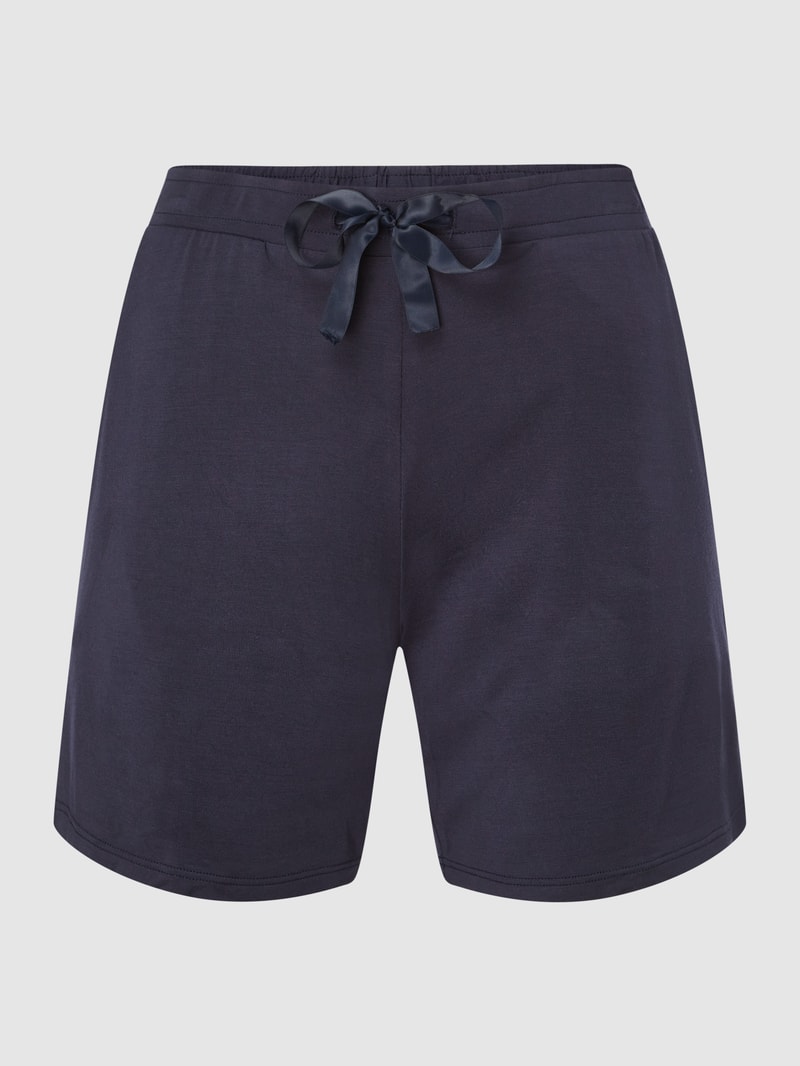 Shorts aus Modalmischung in marineblau