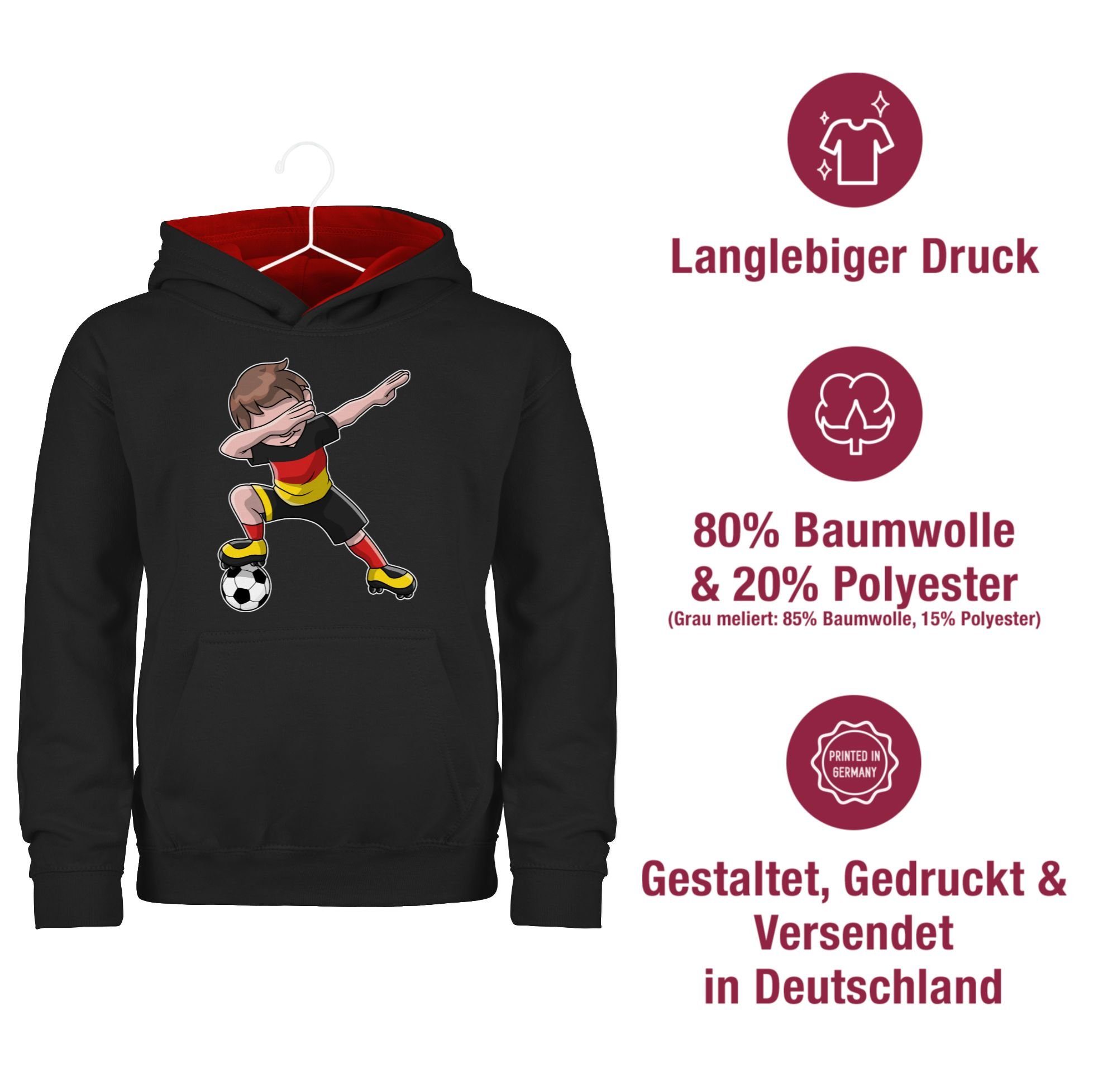 Shirtracer Hoodie Dabbing Fußballspieler Junge Fussball EM 2024 Kinder