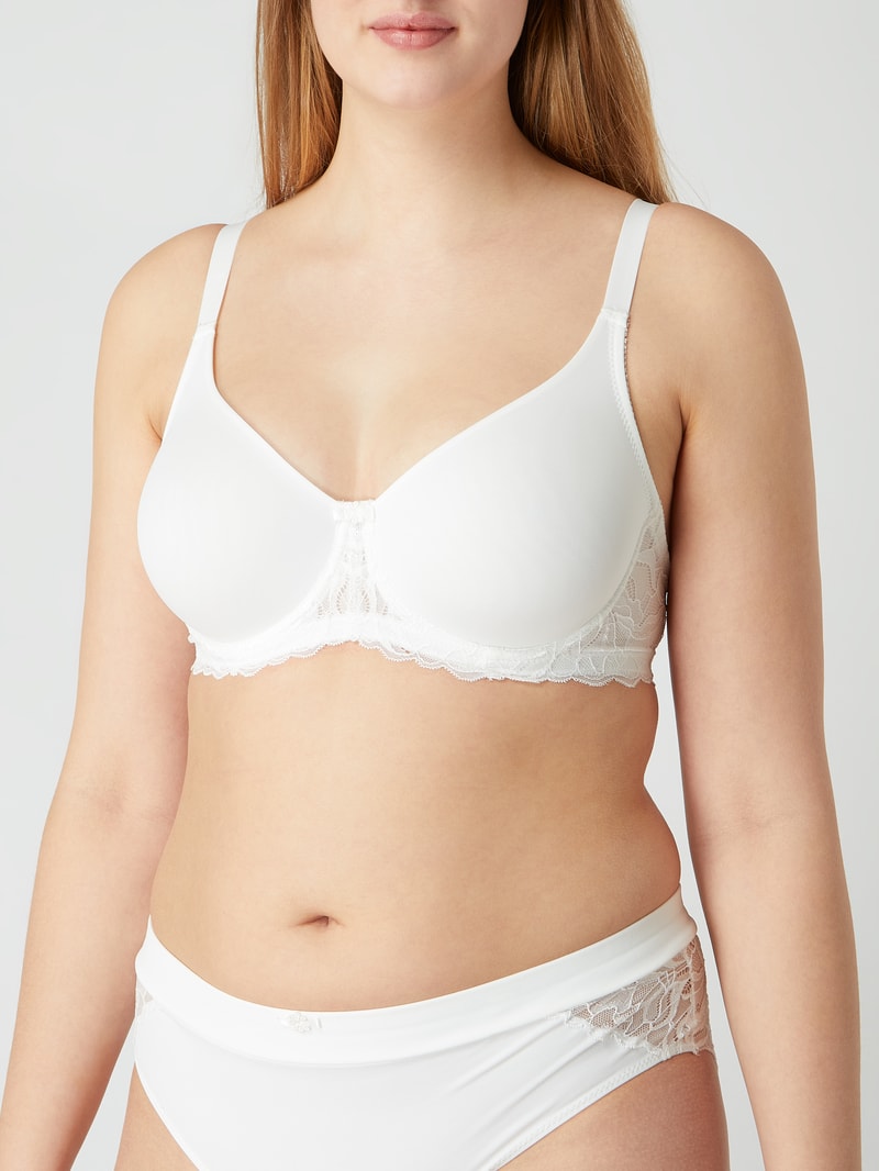 PLUS SIZE Bügel-BH aus Mikrofaser und Spitze Modell 'Valencia' in ecru