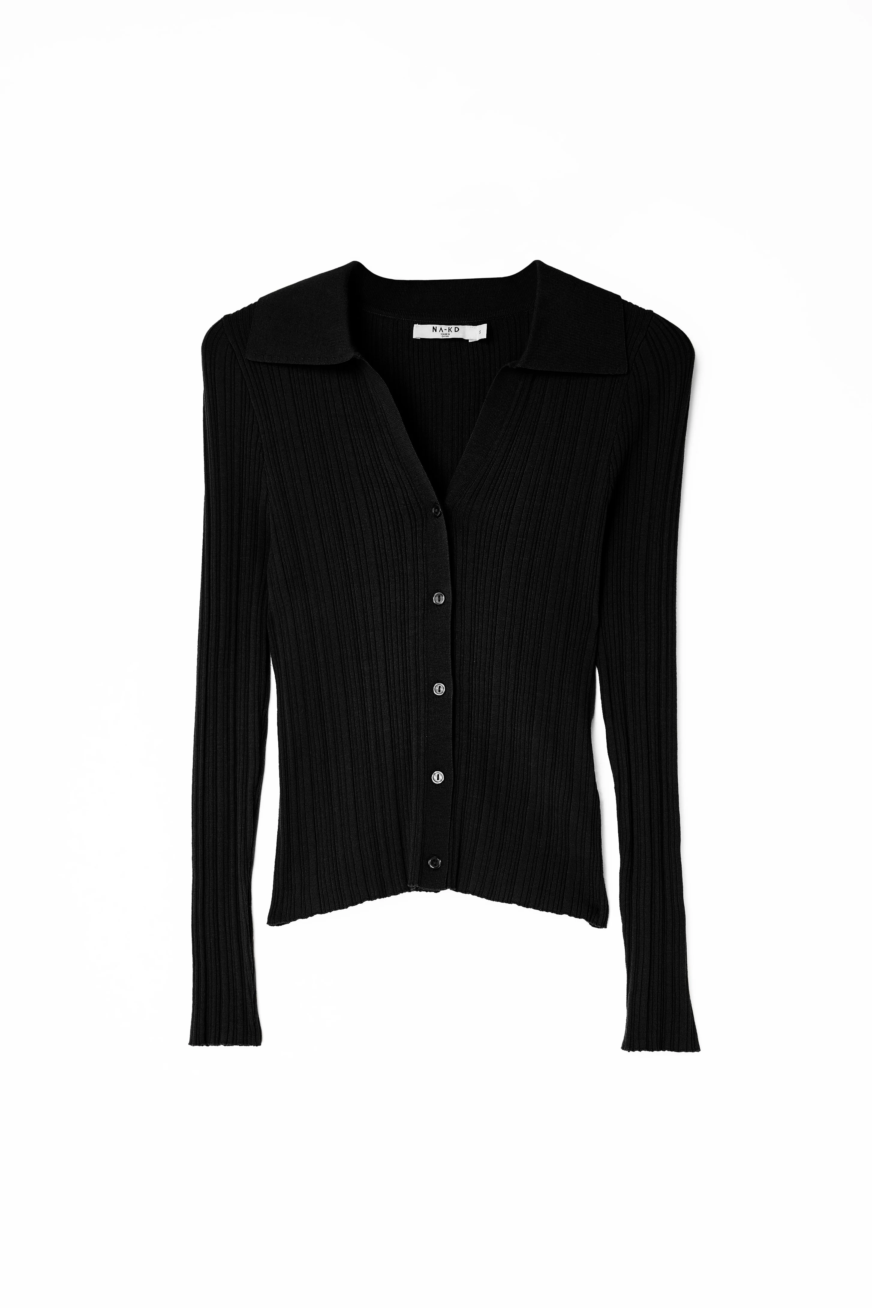 Fein gestrickter Cardigan mit Kragen