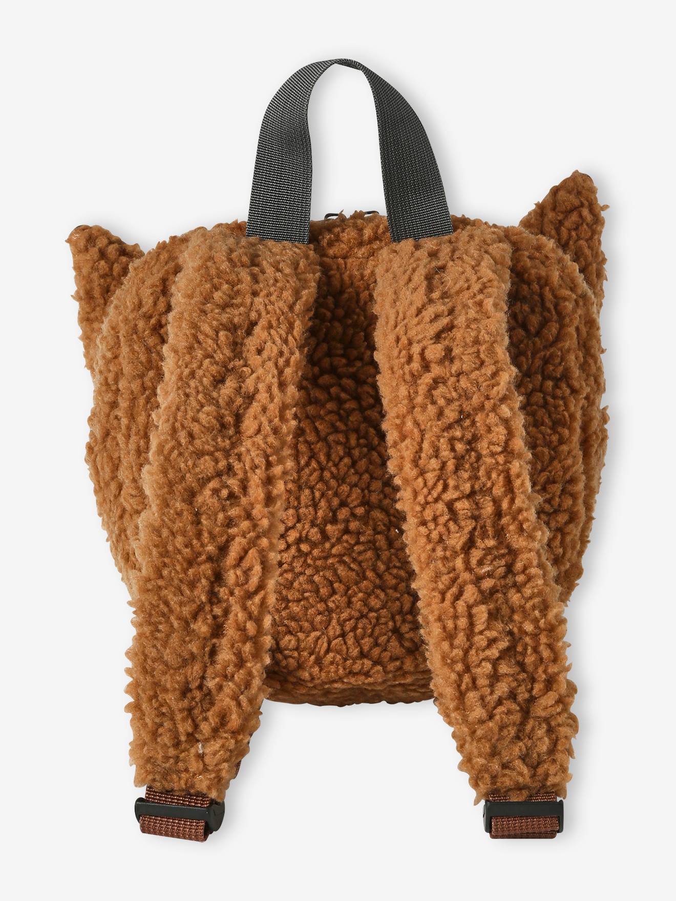 Sac à dos renard en sherpa enfant roux