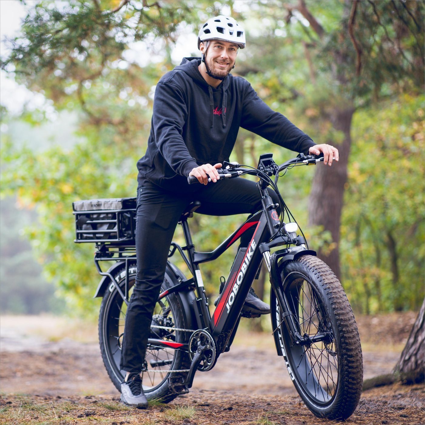 JOBOBIKE E-Bike MTB E33 Robin ebike sale Damen Herren für Fitness, 7 Gang Shimano, Kettenschaltung, Heckmotor, 672 Wh Akku, Hardtail E-Mountainbikes 26 Zoll Fat Tire Elektrofahrrad Heckmotor