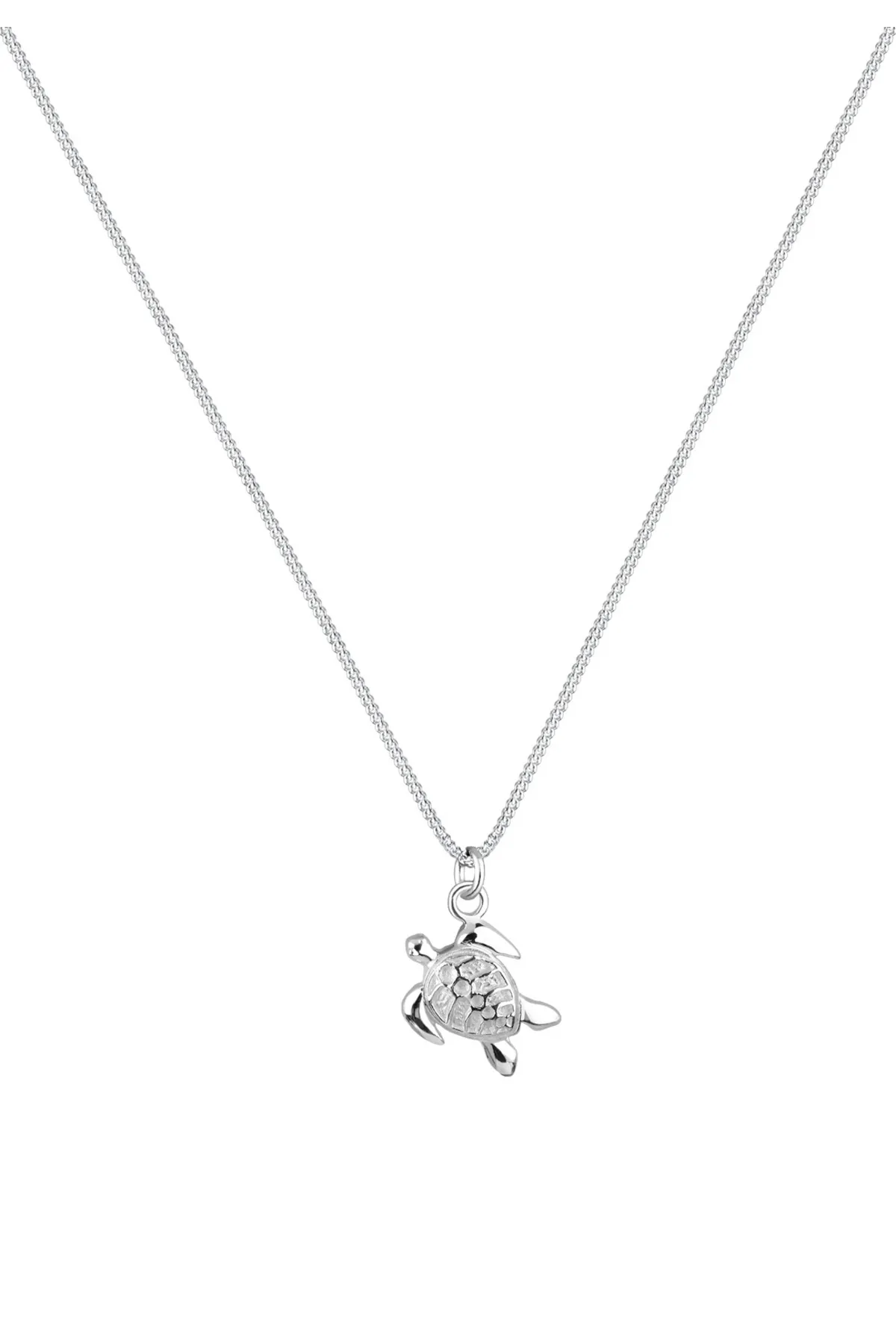 ELLI  Halskette Panzerkette Schildkröte Anhänger Sonne 925 Silber