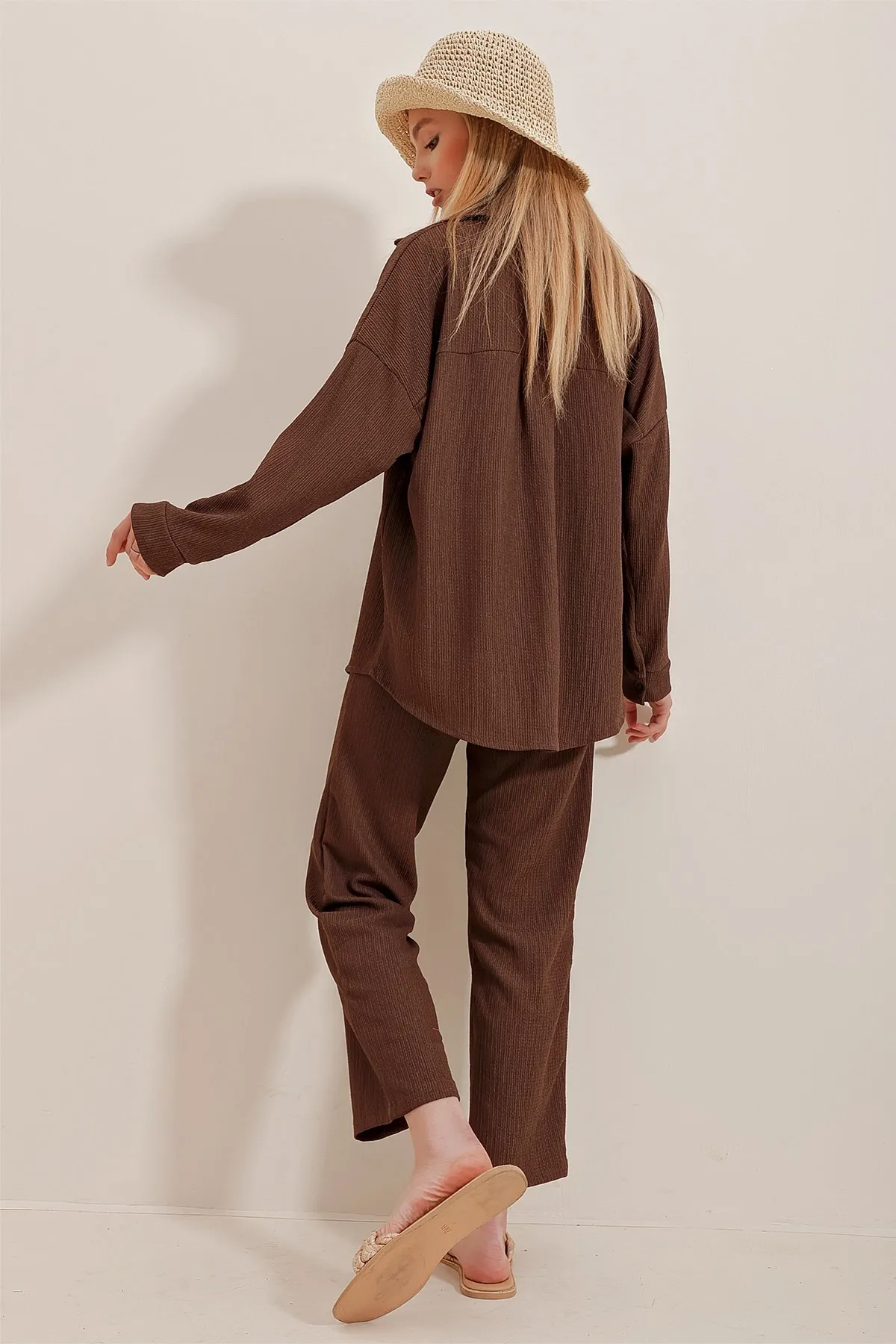 Trend Alaçatı Stili  Hemd - Dunkelblau - Relaxed Fit
