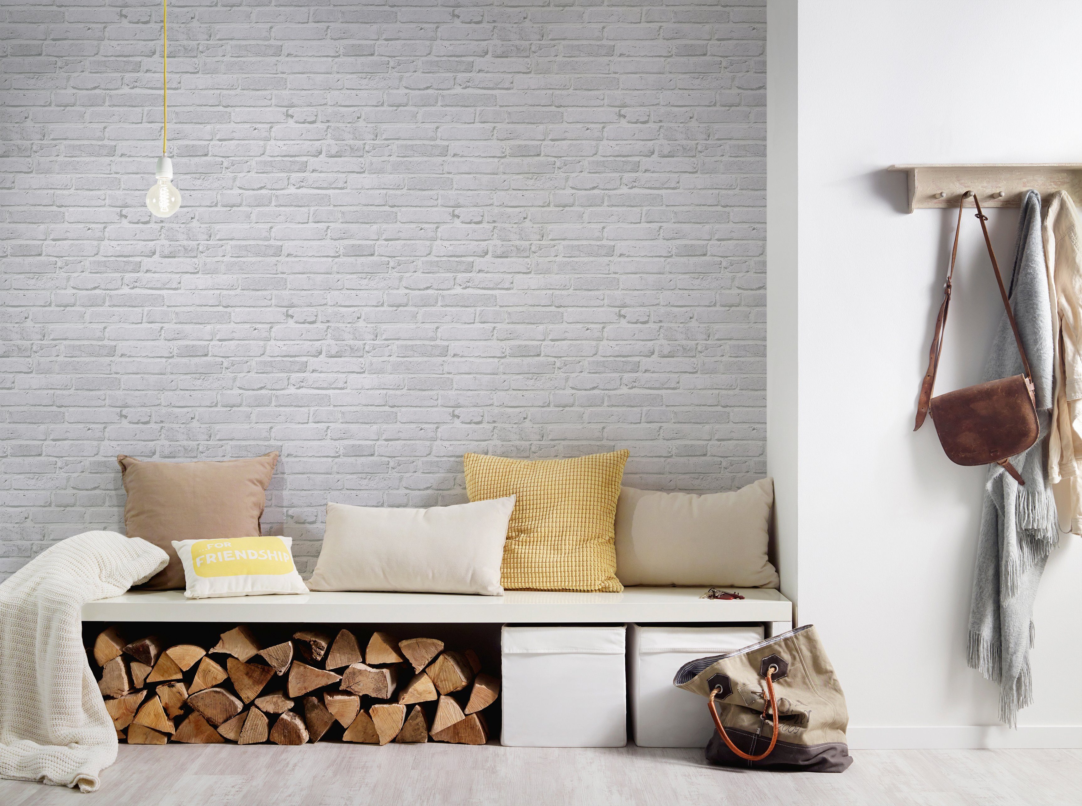 living walls Vliestapete Best of Wood`n Stone 2nd Edition, Steinoptik, Landhaus Tapete Stein