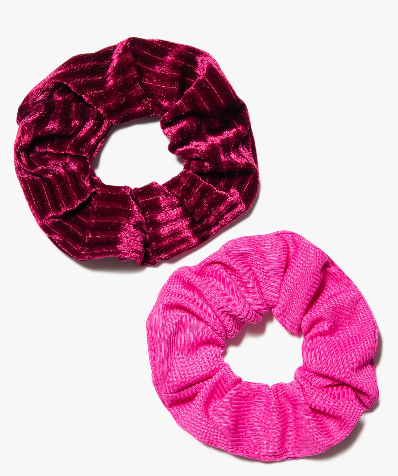 Chouchou femme ctelé (lot de 2) rose | GEMO