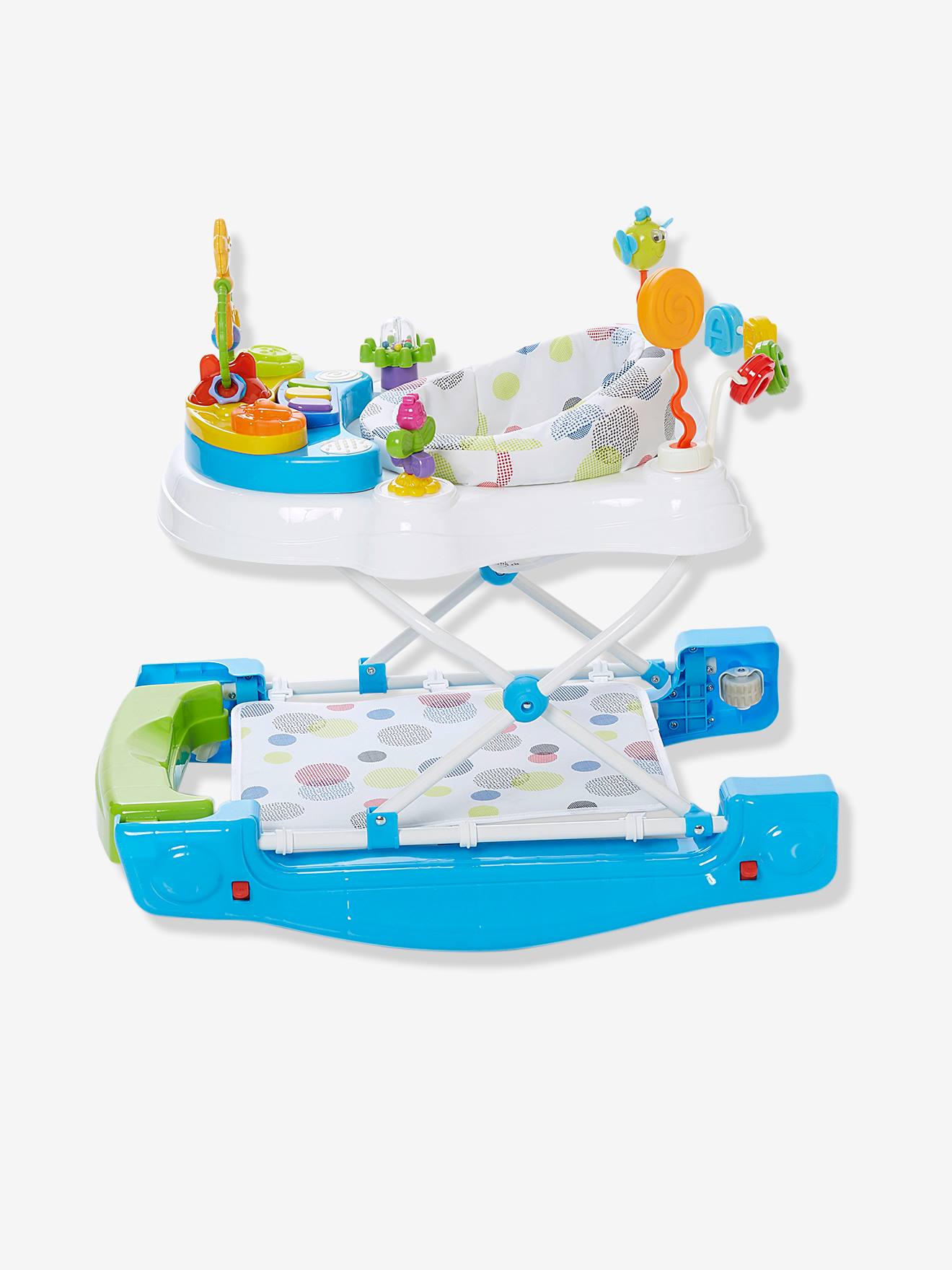 Vertbaudet 2-in-1 Baby Lauflernhilfe TROTT&POUSS, mitwachsend - weiß bedruckt