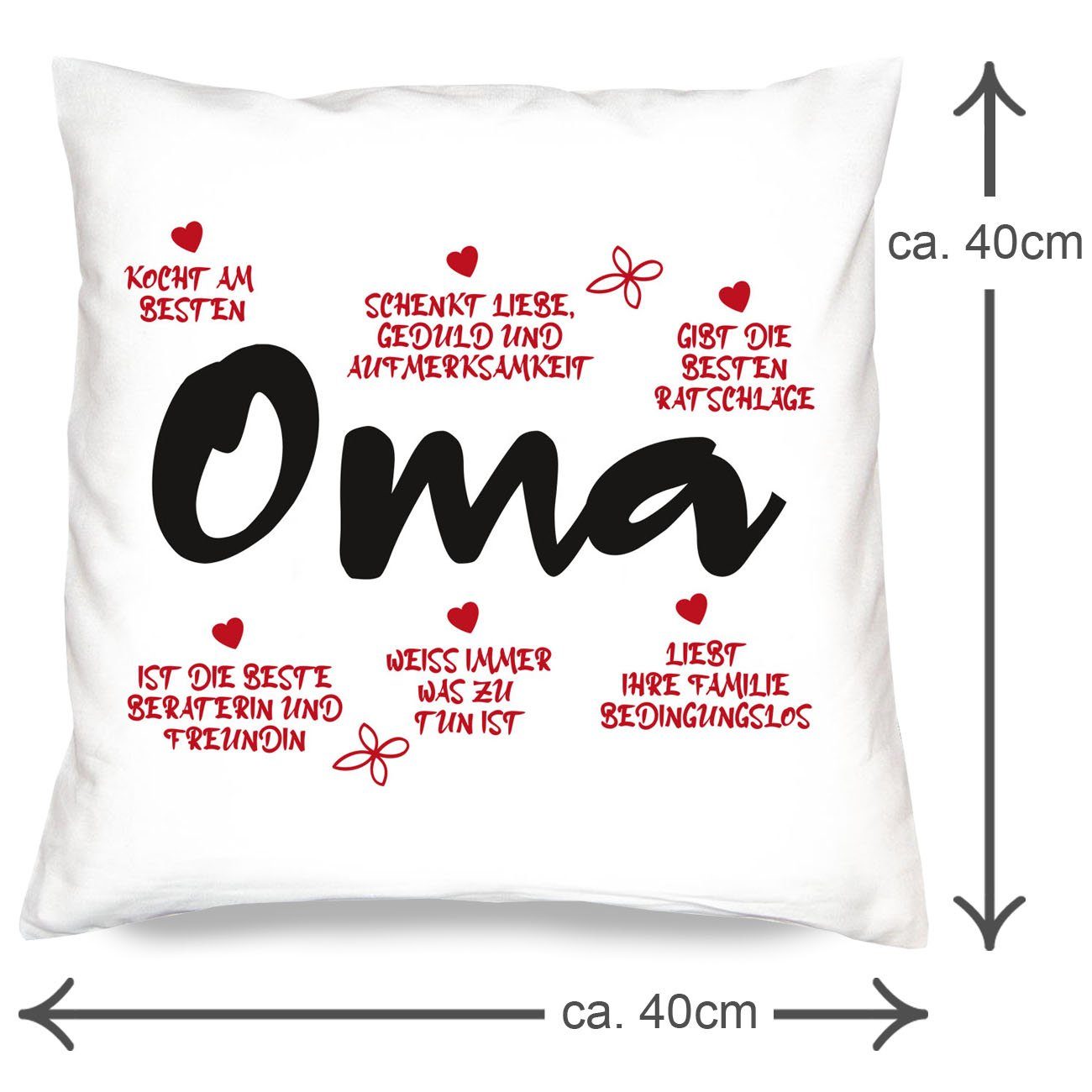 Soreso® Dekokissen Geschenk für Oma und Opa Weihnachten Kissen-Set Weihnachtsgeschenk, Geschenk-Set