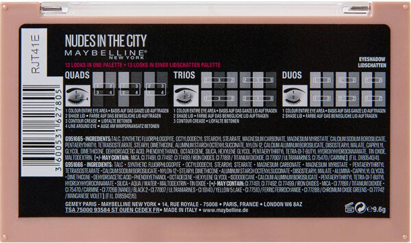 Maybelline Nudes In The City Lidschatten Palette