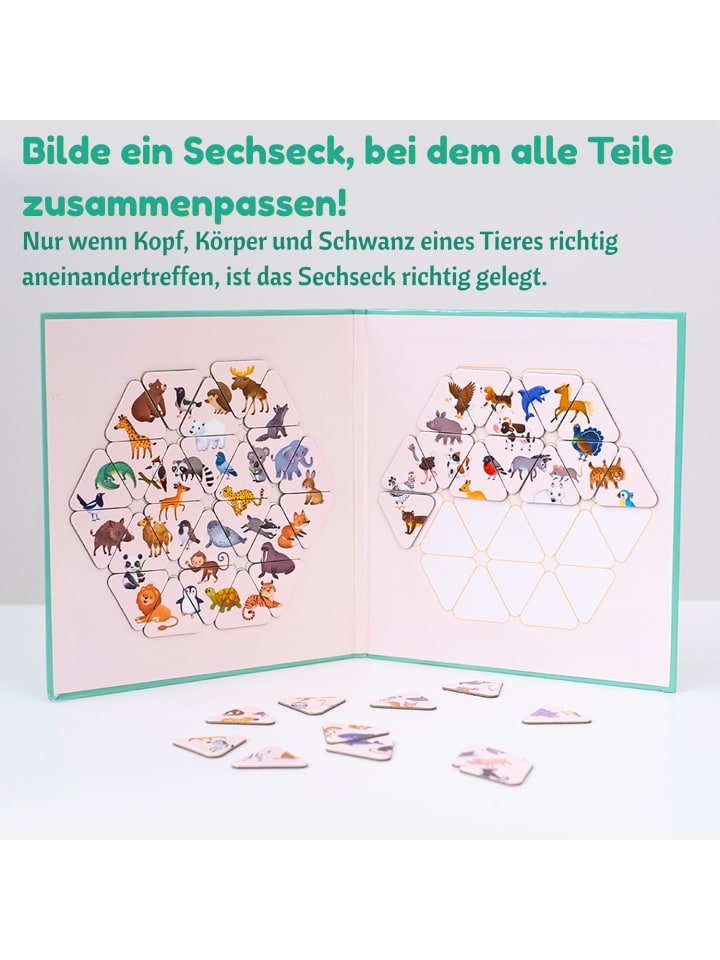 MAGNIKON Magnetisches Spiel Rätsel Erstaunliche Tiere, 46 Magnete, Logik trainieren günstig kaufen onesize