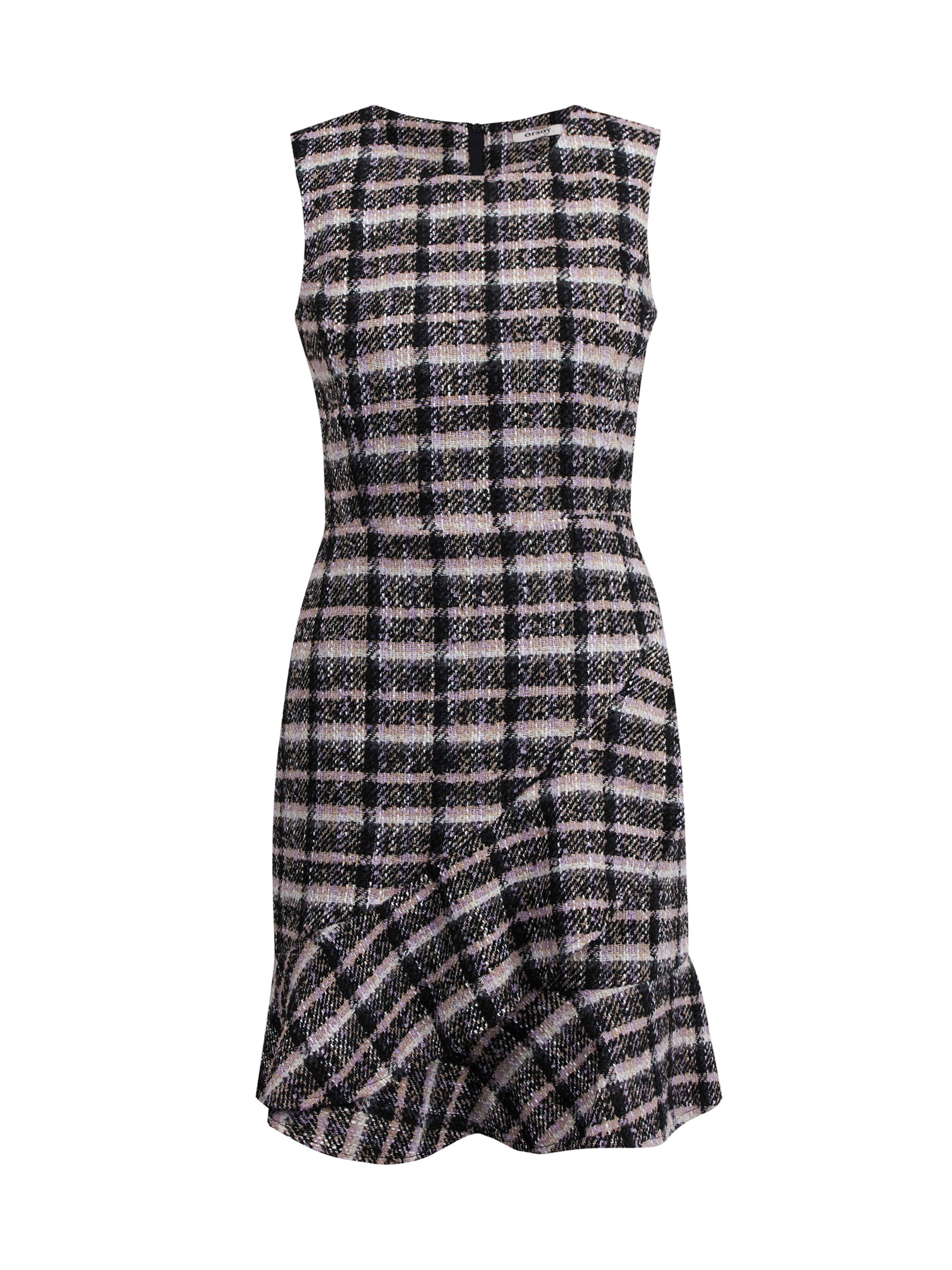 Rosa und schwarzes Tweed-Damenkleid ORSAY