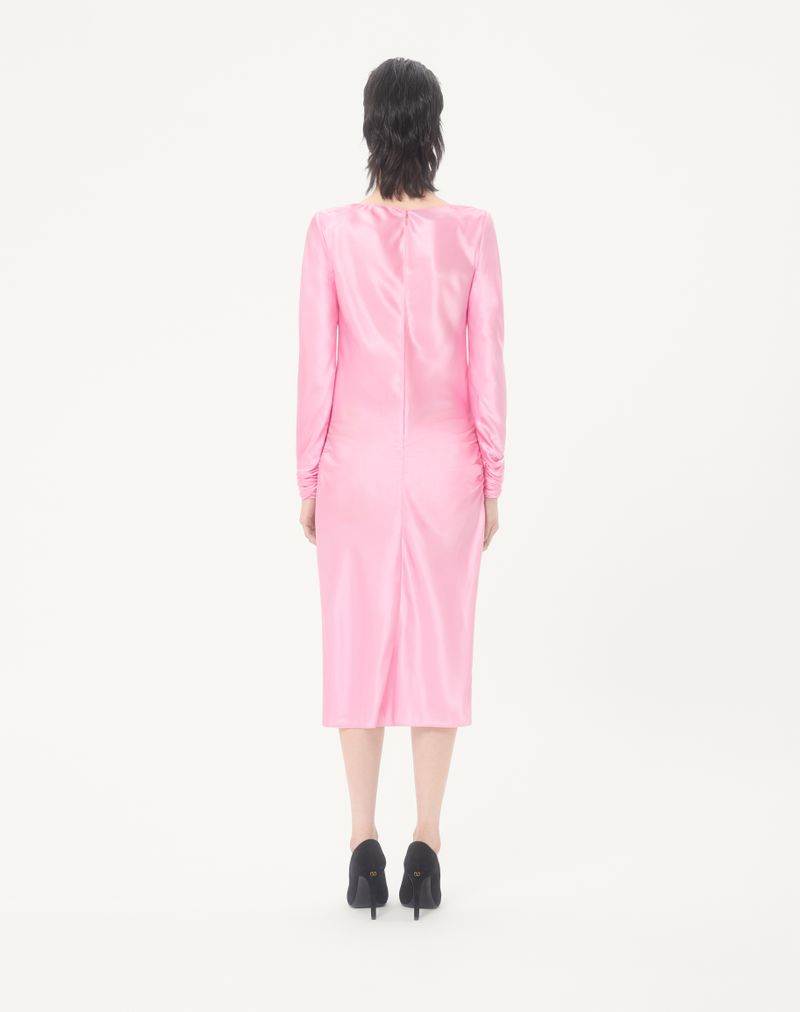 Vestido midi de crepe acetinado