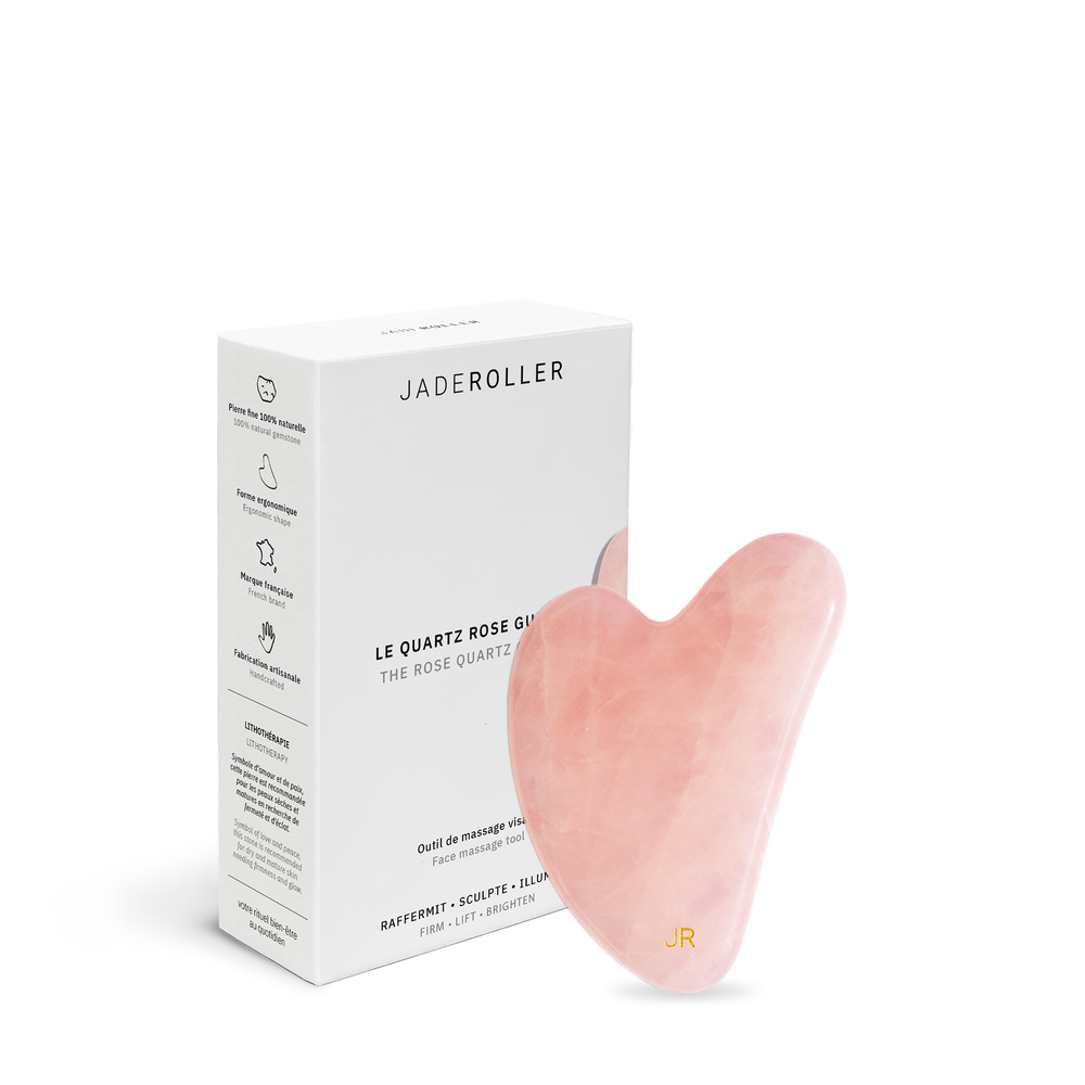Jade Roller Le Gua Sha Quartz Rose Pierre de massage