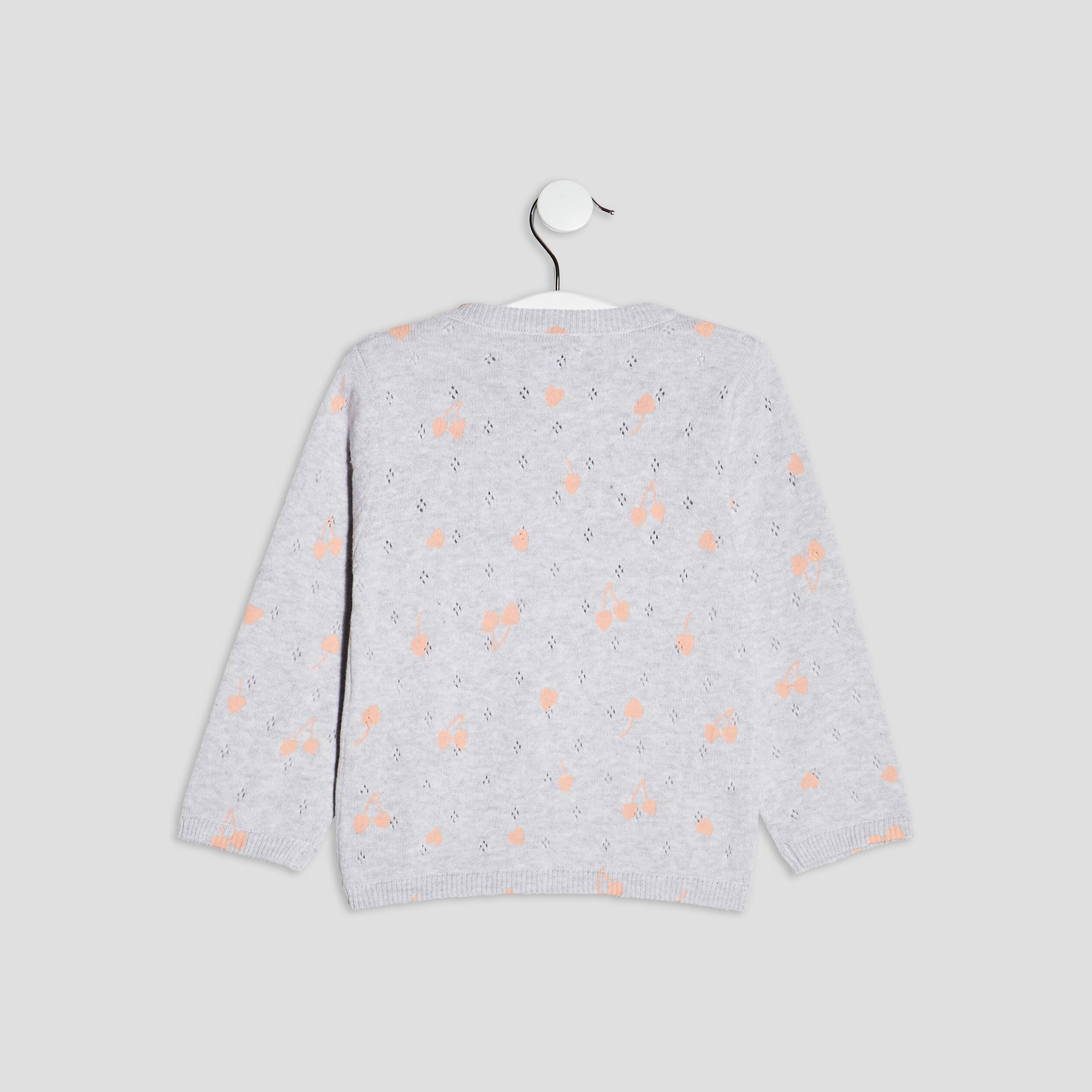 Gilet manches longues Creeks gris clair bébé fille | La Halle