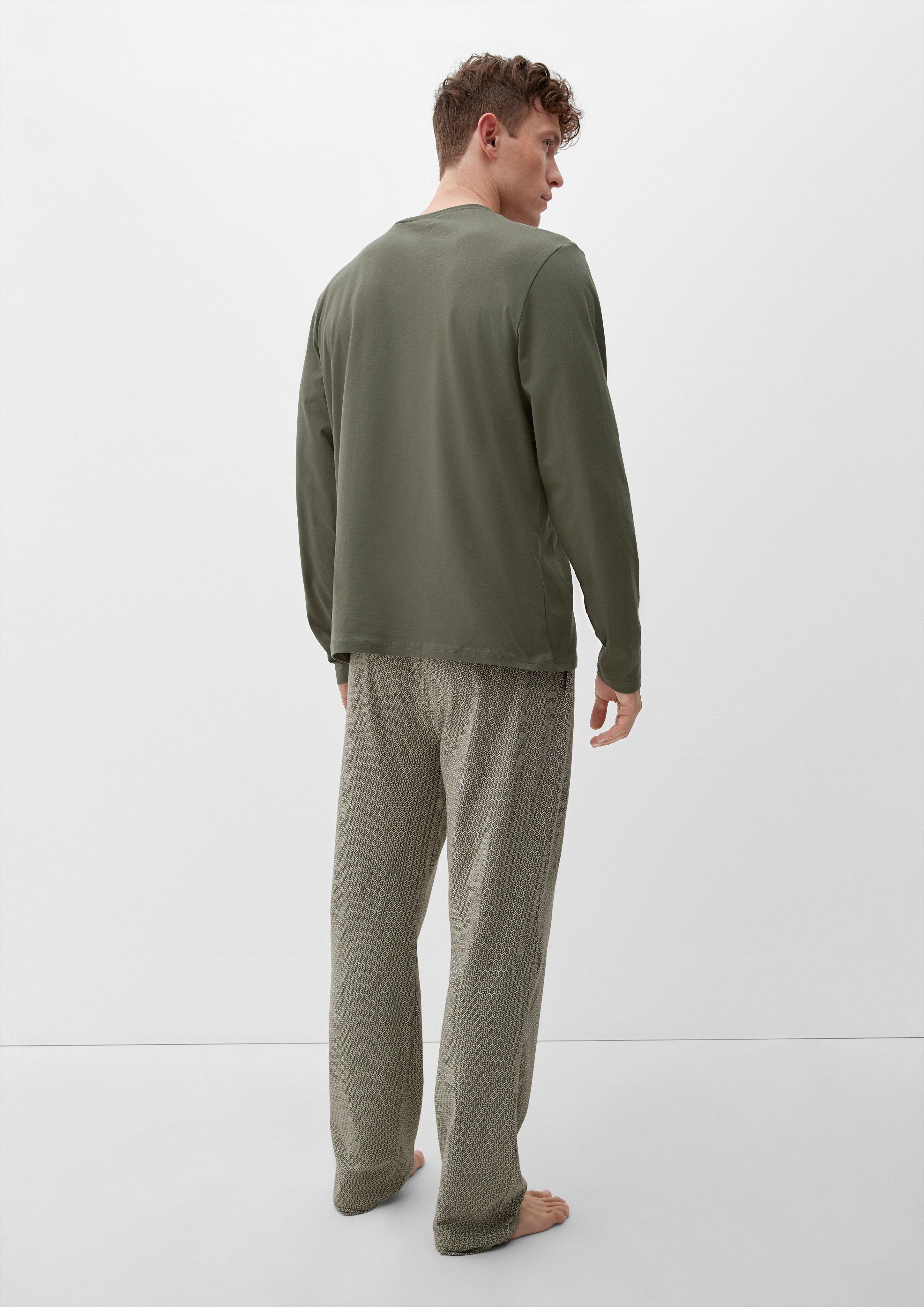 Pyjama-Shirt mit Schriftprint  6008389-7800