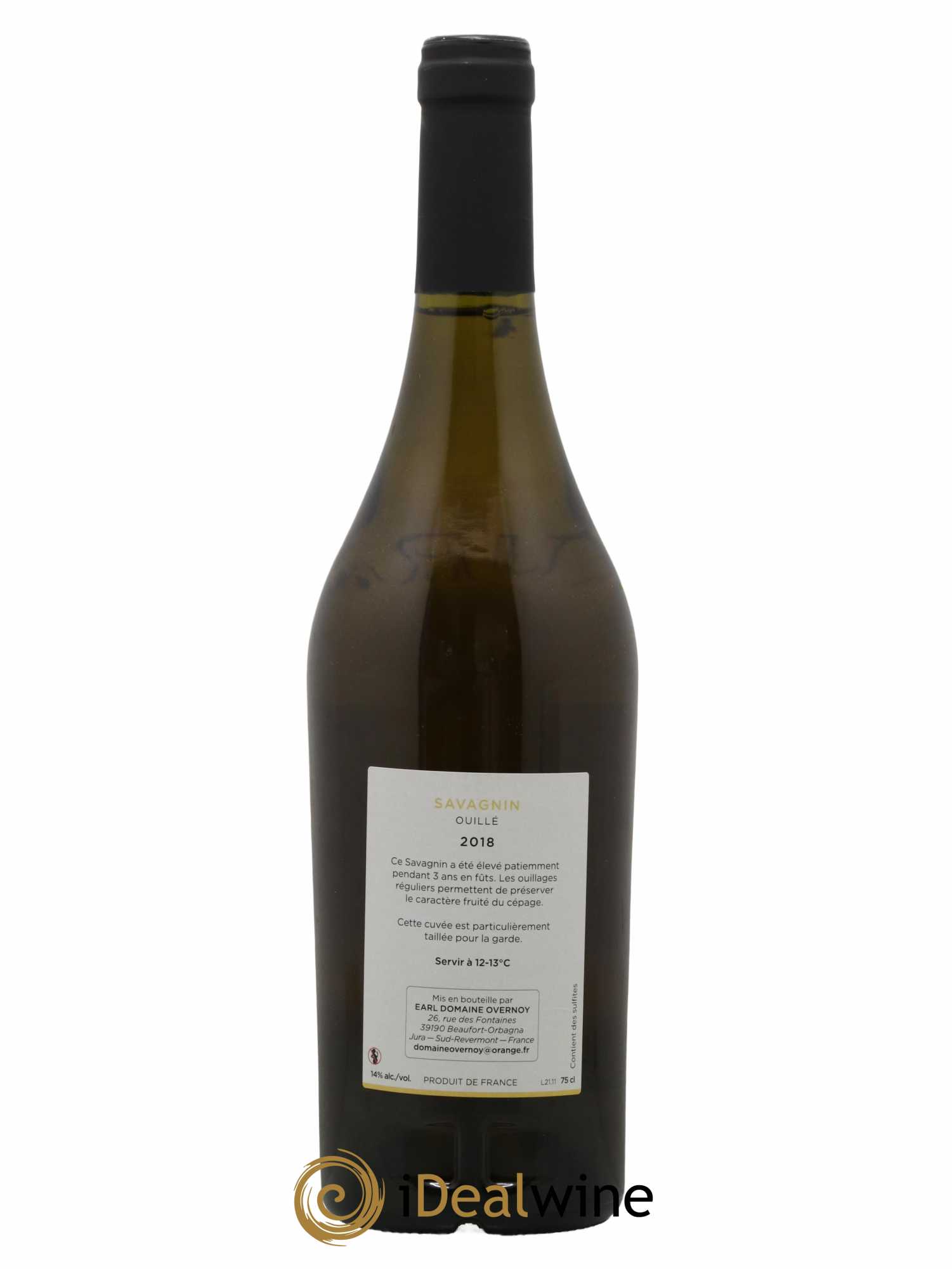 Côtes du Jura Savagnin Ouillé 3 ans Guillaume Overnoy  2018 - Lot de 1 Bouteille
