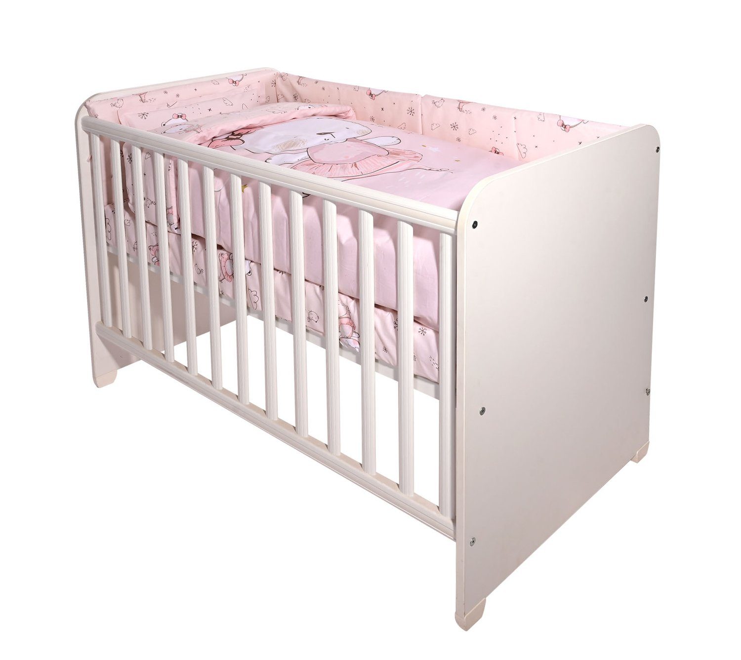 Babybettwäsche Babybettwäsche Set Smile 6-tlg, Lorelli, Baumwolle, 6 teilig, Decke 140x95 Kissen 43x35 Bett 120x60
