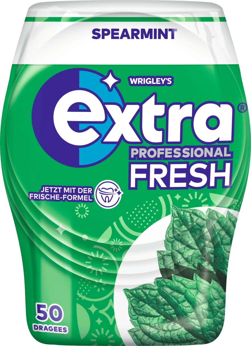 Kaugummi Extra Professional Fresh, Spearmint, zuckerfrei, 50 St
