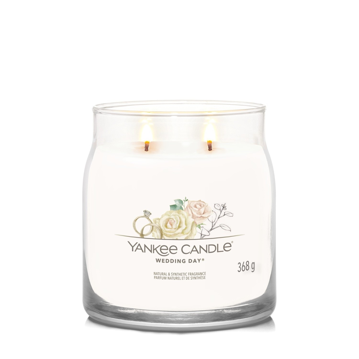 Świeca YANKEE CANDLE w średnim słoiku na dzień ślubu