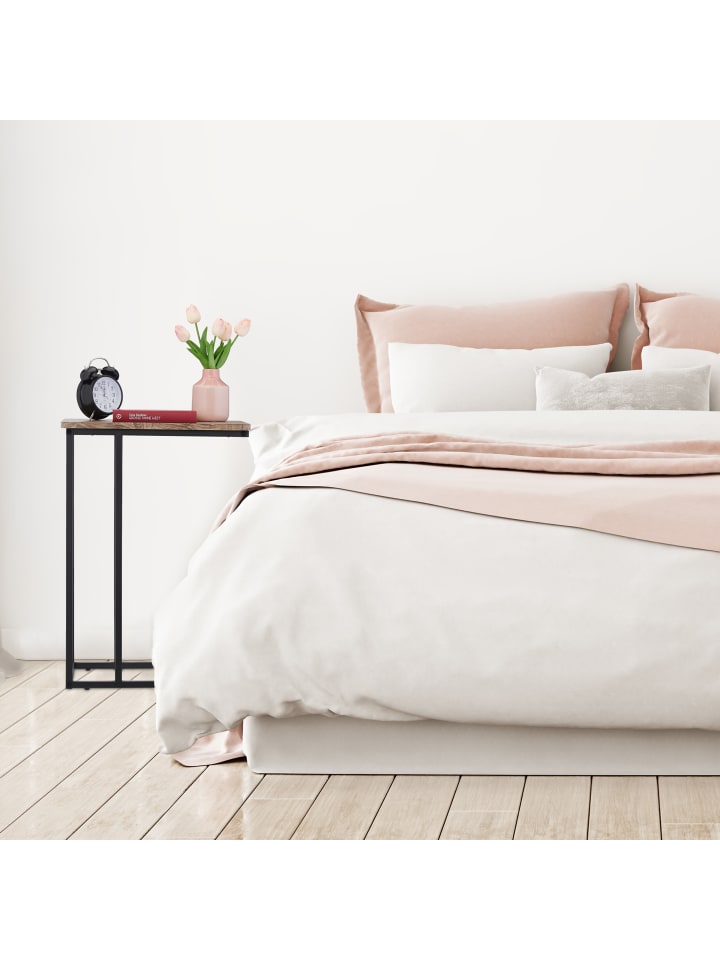 relaxdays Beistelltisch Industrial in Grau-Braun/ Schwarz - (B)46 x (H)66 x (T)30 cm günstig kaufen onesize