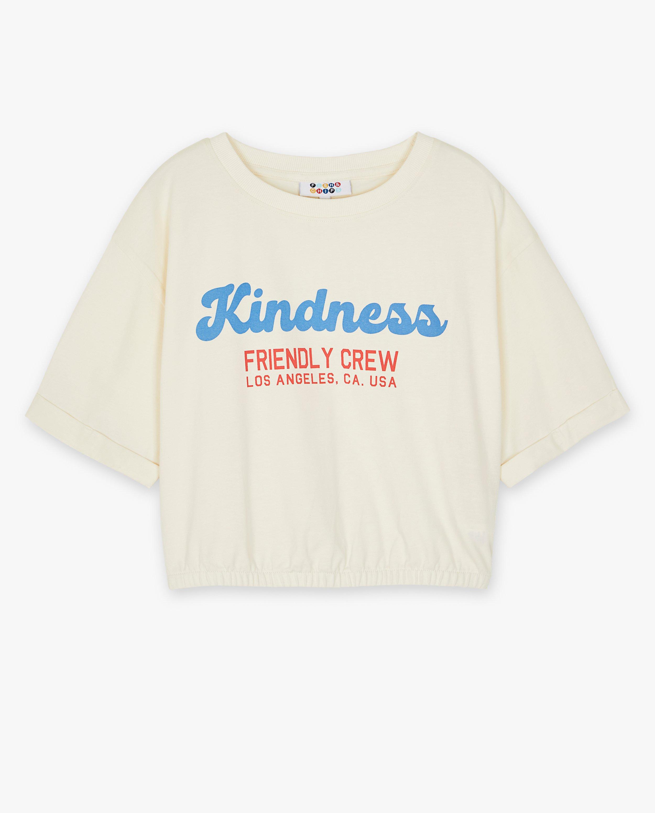 Tricou alb cu inscripție Fish & Chips